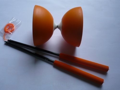 Henrys Circus Diabolo Orange mit ULK2 Weiss + Carbon schwarz-orange