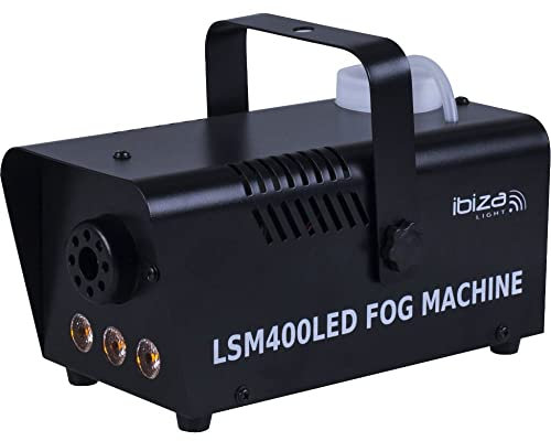 Ibiza - LSM400LED-BK - Machine à fumée de 400W avec LEDs intégrées et télécommande - Noir