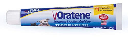 PET KING BRANDS ZYMOX Oratene Brushless Toothpaste Gel for Dogs and Cats, 2.5oz