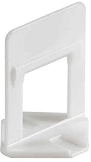 Base Livellante Con Feritoia Per Cuneo In Plastica. Supporto-Distanziatore Che Permette L'Inserimento Del Cuneo Per Il Livellamento Delle Piastrelle. Adatto Per Piastrelle Di Spessore Compreso Tra 12 E 20 Mm, Giunto Minimo 1,5 Mm. In Busta.