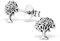 Bungsa Lebensbaum .925 Sterling Silver Ohrstecker Tree of Life (Ohrringe Echtschmuck Studs Ohrschmuck Damen Frauen Herren)
