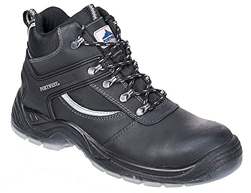 Portwest Steelite S3 Stiefel Mustang, Größe: 47, Farbe: Schwarz, FW69BKR47