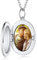 Custom4U Collier Pendentif Argent Sterling 925 Porte Photo Femme Personnalisable Argent 925