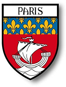 Akachafactory Aufkleber Sticker autoaufkleber Wappen Schild Flagge flaggen Fahne Paris