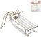 CREATIV DISCOUNT Holzschlitten mit Glöckchen 12x5x3,3 cm, weiß