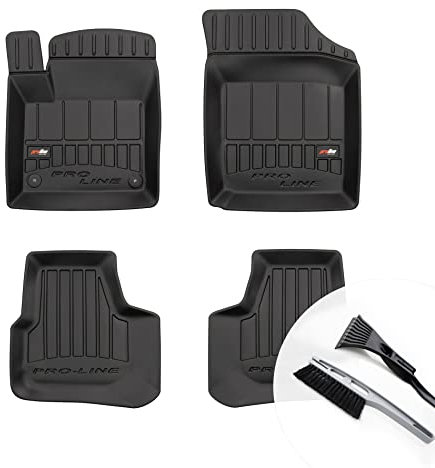 moto-MOLTICO 3D Gummimatten Auto, 4-teiliges Set, Allwetter Gummi Fußmatten, Antirutsch & Wasserfest Autoteppiche - passend für Seat MII Skoda Citigo VW Up ab 2011