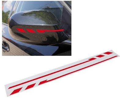 FOLIATEC PIN Striping Mirror Cap Aufkleber Auto Sticker Zierstreifen für Außenspiegel, rot