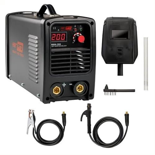 HER PRO QUALITY PRO TOOLS | Soldador Inverter Profesional MMA-200amp al 60% | Funciones Hot Start, Arc Force y Anti Stick | Máquina de Soldar Ligera, Portatil y Facil de Usar