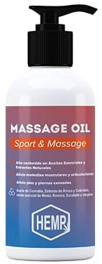 Hanföl kaltgepresst mit Arnika-Extrakt zur Muskelregenerations massageöl - 250 ml. - Bei allen Arten von Muskelschmerzen, Rücken-, Schulter-, Fuß-, Knie-, Kontrakturen, Gelenken.