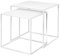 Blomus 2er Set Beistelltische FERA | White | 40L x 40B x 40H cm | 35L x 35B x 35H cm | Sofatisch Weiß | Kaffeetisch aus Stahl