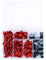 ANCLLO 158 pz Moto Carenatura Bulloni Kit M5 M6 Carrozzeria Viti Rondelle di Montaggio Dadi Viti Clip (Rosso)