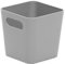 Plastic Cool Grey Studio Baskets Home Kitchen Bathroom Office Storage Boxes (1.01 (10 x 10 x 10 cm))