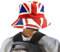 Jomewory England Fußball-Fan-Hut – Reversible Bob Unisex bedruckt Fußball Flagge | Fischerhut Strandhut für Jubil um der Königin
