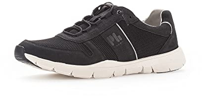 Pius Gabor Herren Sneaker Low, Männer Halbschuhe,Wechselfußbett,Turnschuhe,Laufschuhe,Freizeit,sportlich,straßenschuhe,Black,44.5 EU / 10 UK