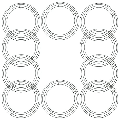 JOIKIT 10 Stück 30 cm Metall Kranz Rahmen Draht Kranz Ringe für Weihnachten, Hochzeit, Erntedankfest, Valentinstags-Dekorationen