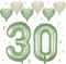 Foil Palloncini Numeri 30 Verde oliva, VUCDXOP 101 CM Palloncino Numero 30, Grande Pallone Numero 30 Numeri Gonfiabili Compleanno Palloncino 30 Anni Festa Compleanno - Vola con l'Elio