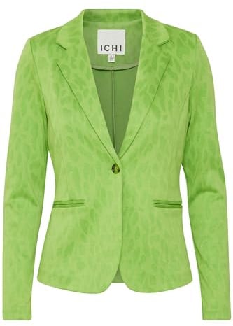 ICHI IHKATE Leopard Jacquard Damen Blazer Jackenblazer Regular fit