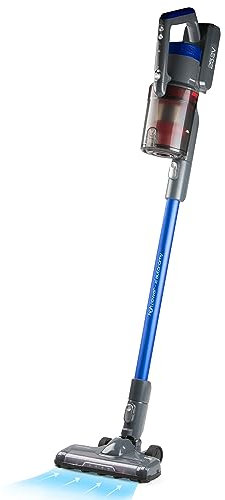 DOMO Stielstaubsauger DO1103SV, Staubsauger, Grau/blau, 350 W, 0.6 liters