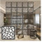 Raumteiler hängend Raumtrenner Hängender Raumteiler, Wohnzimmer-DIY-Trennwände, Panel-Bildschirm mit allem Zubehör, Wasserdicht Hauptrestaurant-Hotel-Dekor-Bildschirm, 3 Farben ( Color : Black , Size