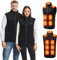 Avarmora Heizweste Beheizbare Weste Fleece Beheizte Weste für Herren Damen mit 3 Einstellbaren Temperaturen 13 Heizzone Elektrische Beheizbare Jacke Heizweste für Outdoor Skifahren Motorrad Angeln