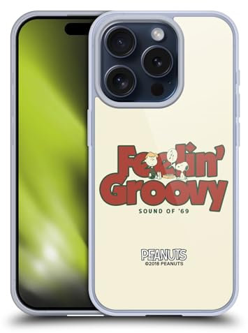 Head Case Designs Offizielle Peanuts Schroeder Snoopy Groovy Woodstock 50th Gelhülle [Militärischer Schutzgrad] Kompatibel Mit Apple iPhone 15 Pro Und Kompatibel Mit MagSafe