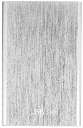 LYEAA 2.5 Inch Portable Hard Drive USB 3.0 External Hard Drive Metal Plug and Play for Tablet Computer (Silver)