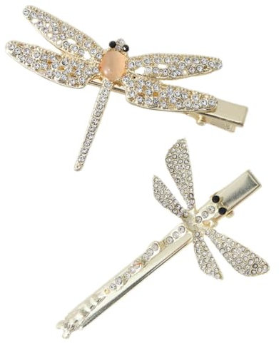 Beaupretty Haarspangen-set Aus Metall 4-teilig Libellen-haarspangen Für Damen Haarspangen Strasssteine Modisches Accessoire