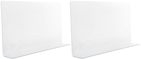 Amosfun 2pcs Shower Splash Guard, Self- Adhesive Water Splash Guard Clear Bathtub Corner Splash Guard Kitchen Sink Splash Guard (40x12 cm)
