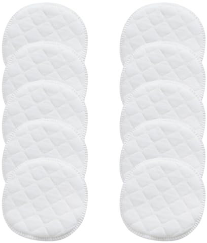 10 Pezzi Coppette Assorbilatte, Coppette Assorbilatte Lavabili, Riutilizzabili Pad Infermieristica, Coppette per Allattamento Lavabili in Bambù Organico, Antiallergici Rilievi Reggiseni (Blu)