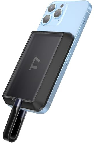 Magnetische Festplatte Silikon Hülle für Samsung SSD T7 Kompatibel mit Magsafe für iPhone 16 Pro Max ProRes Recording - Schwarz