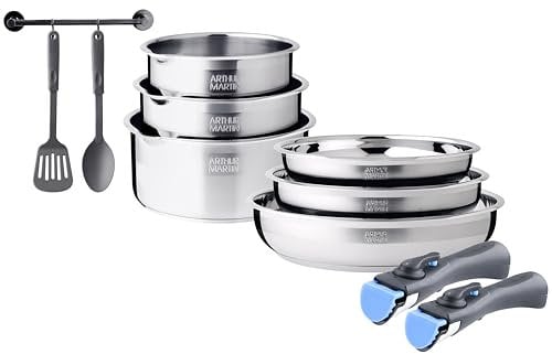 Arthur Martin AM2238 batterie de cuisine inox 10 pièces