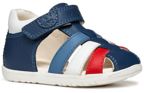 Geox Bébé garçon B Sandal MACCHIA Boy, Avio/White, 20 EU