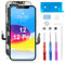 Moautodc Display für iPhone 12/12 Pro Bildschirm Ersatz 6.1 LCD Bildschirm FHD 3D Touchscreen Digitizer Rahmen Montage und Reparaturkits, LCD Bildschirm für iPhone 12/12 Pro