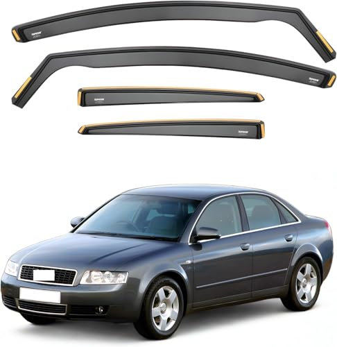 Windabweiser für Audi A4 B6 / B7 2000-2009, Ästhetisches Design Verringerung Von Lärm Und Luftturbulenzen Leichte Installation