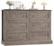 FOREHILL Kommode mit 6 Schubladen Sideboard 120cm breit Schubladenschrank aus Holz Komodenschrank für Schlafzimmer Wohnzimmer Flur 120 x 42,5 x 82,5 cm