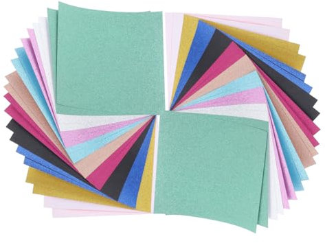 Artibetter 40blätter Glitzer-bastelpapier Quadratisches Glitzerpapier Zum Basteln Buntes Bastelpapier Farbiges Bastelpapier Für Diy-projekte