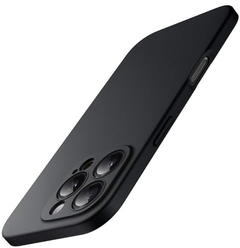 JETech Dünn Hülle für iPhone 16 Pro 6,3 Zoll, Vollständiger Kameraschutz, Weiche TPU Slim Schutzhülle mit Matt Finish, Stoßfest (Schwarzes Titan)