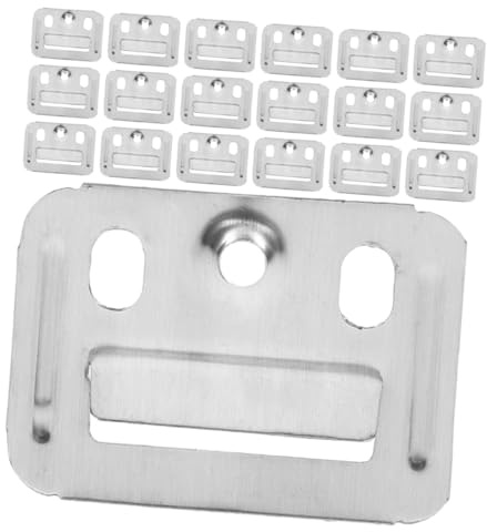 SHINEOFI 100Pcs Stainless Steel Wall Panel Clips Bamboo Wood Fibre Integrated Mounting Clamps Buckle Fixings for Furniture and Wall Panels Easy Installation