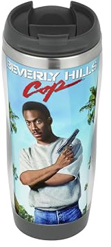 MUGMART Beverly Hills Cop Eddie Murphy - Travel Mug, Thermal Insulated Cup for Hot and Cold Beverages Drinks - Axel Foley 80s Action Comedy