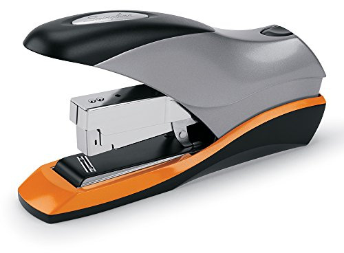 Swingline Stapler, 70 Sheet Capacity, Optima 70, Jam Free, Reduced Effort, Soft Grip, Metal, Silver, Black and Orange (87870)