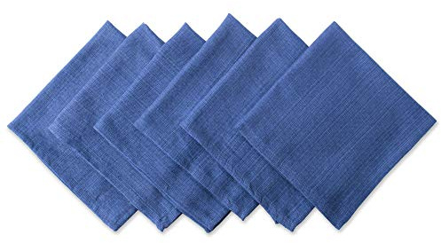 DII Variegated Tisch-Kollektion, Servietten-Set, 50 x 50 cm, nautisches Blau, 6-teilig