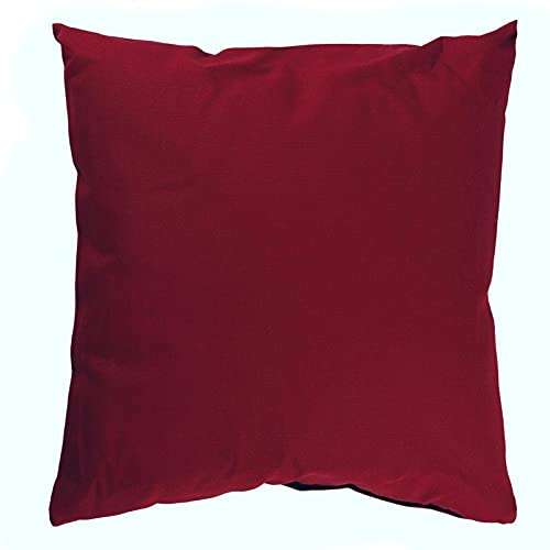 Hans-Textil-Shop Hochwertiger Kissenbezug 30 x 30 cm in Bordeaux Rot aus Baumwolle Canvas - Vielseitig Einsetzbar für Sofa, Sitzkissen, Stuhlkissen, Dekokissen, Strapazierfähig, Made in Europa