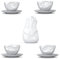 FIFTYEIGHT PRODUCTS Das lustige Tassen 5er Set mit Kaffeekanne