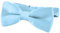 DonDon pajarita noble para niños - combinada y ajustable 9x 4,5 cm - de color azul claro - brillada con aire de seda