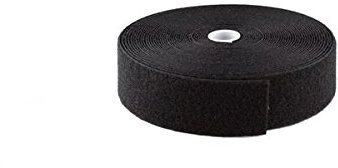 Flauschband zum Aufnähen, schwarz, 20 mm breit, 25 m