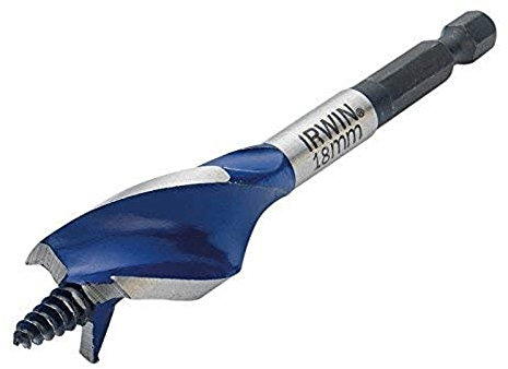 IRWIN 1921992, 18 mm x 4-6 x Holzbohrer Blue Groove Stubby