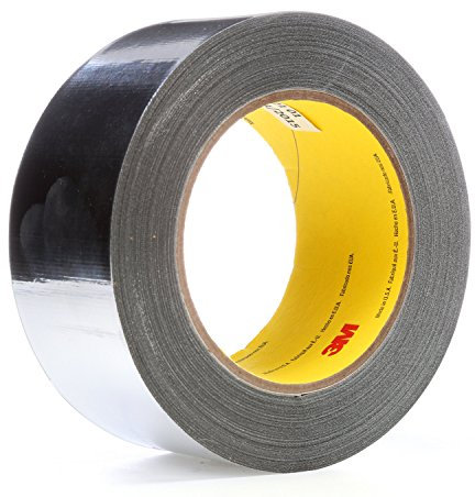 3M Nastro Adesivo Alluminio Tessuto di Vetro 363, 50.8 mm X 33 m, 0.2 mm, Argento, 24 Pezzi