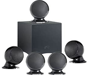 Cabasse-Pack Alcyone 2, komplettes 5.1-Heimkino-Set, Schwarz