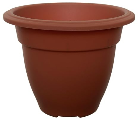 Whitefurze G03R19 20cm Round Bell Planter - Terracotta