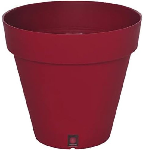 Pot à Loft Rond, 50cm Diamètre, Rouge